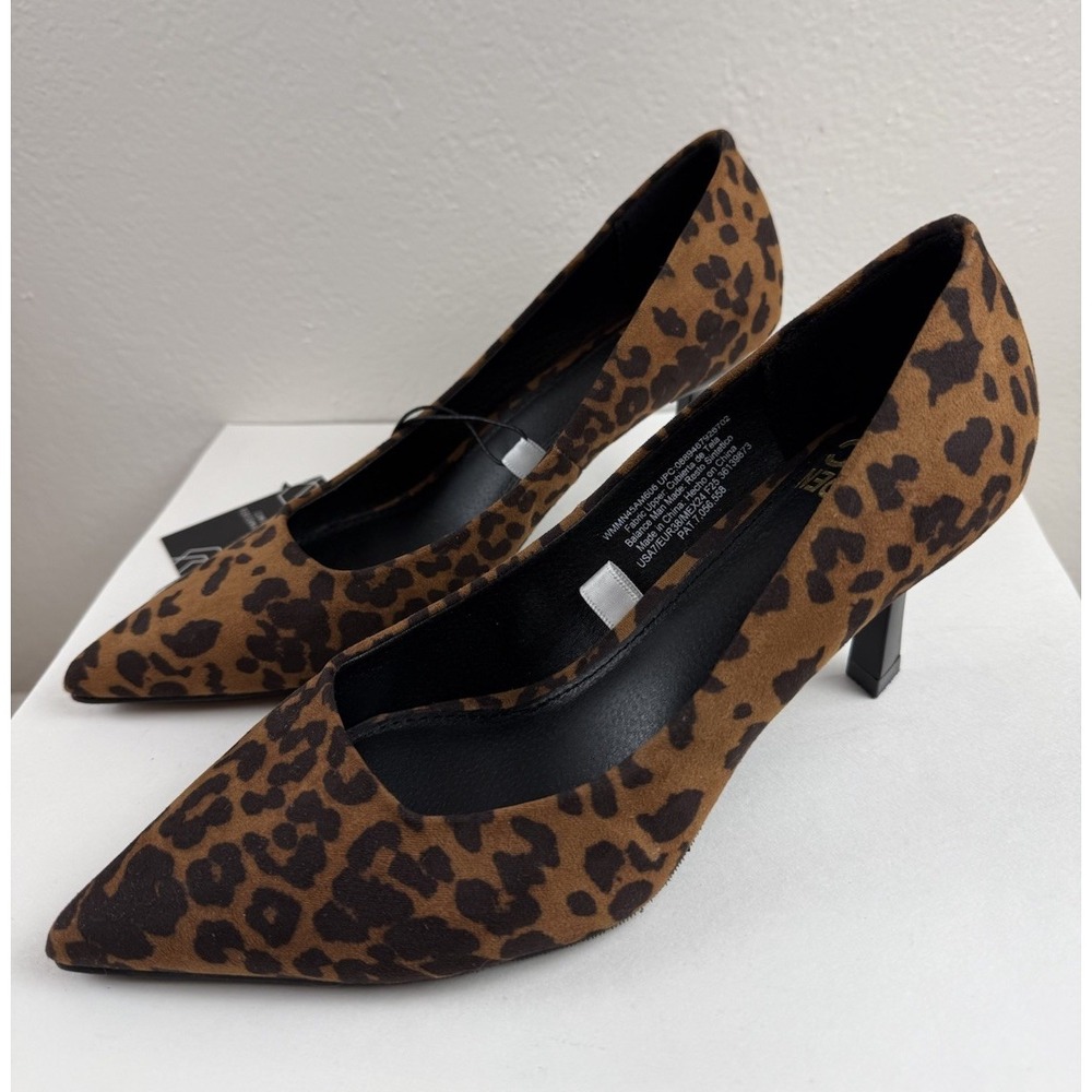 Madden NYC Womens Leopard Print Pointed Toe Kitten Heel Pumps Sz 7 Animal Print - Picture 3 of 9